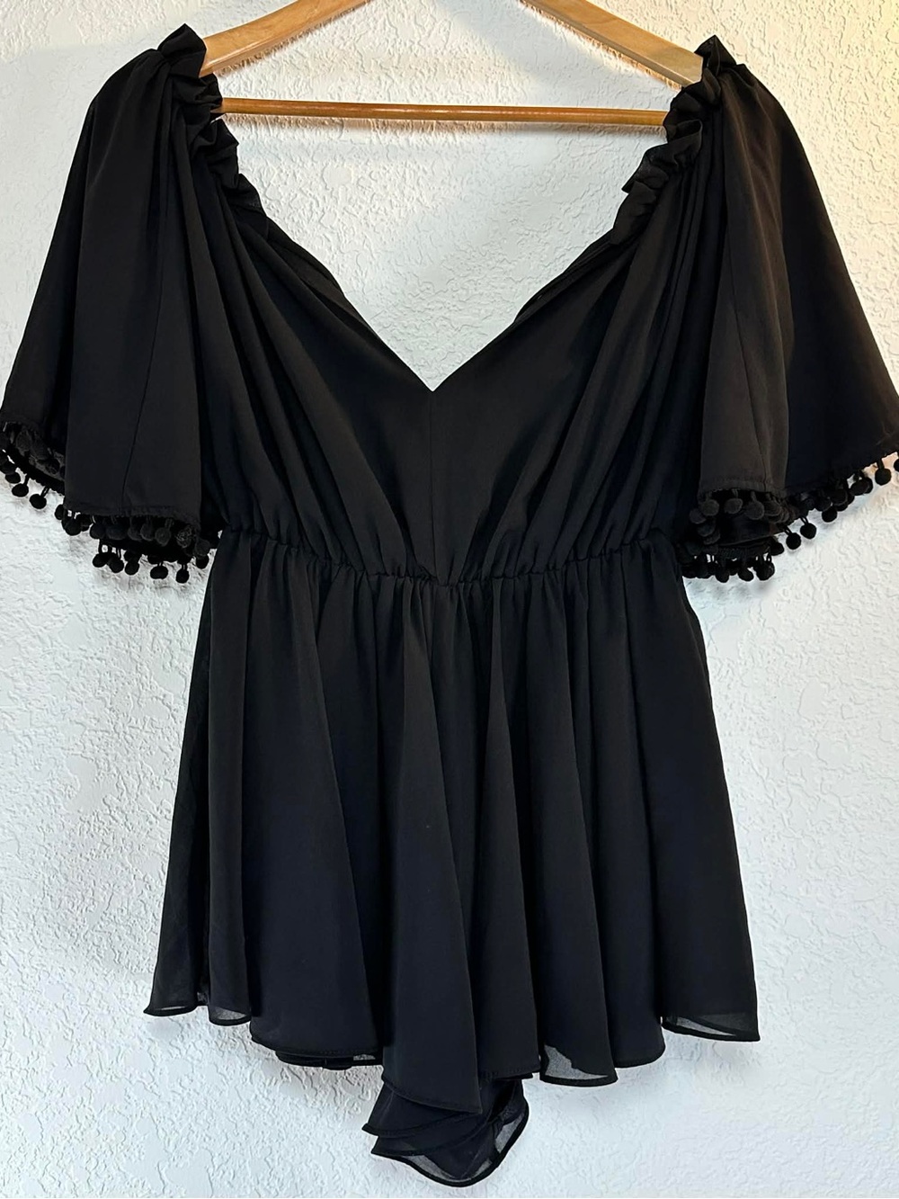 Vici Black Romper with Criss Cross Straps